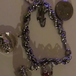 STERLING CHARM Bracelet WITh 4CHARMS